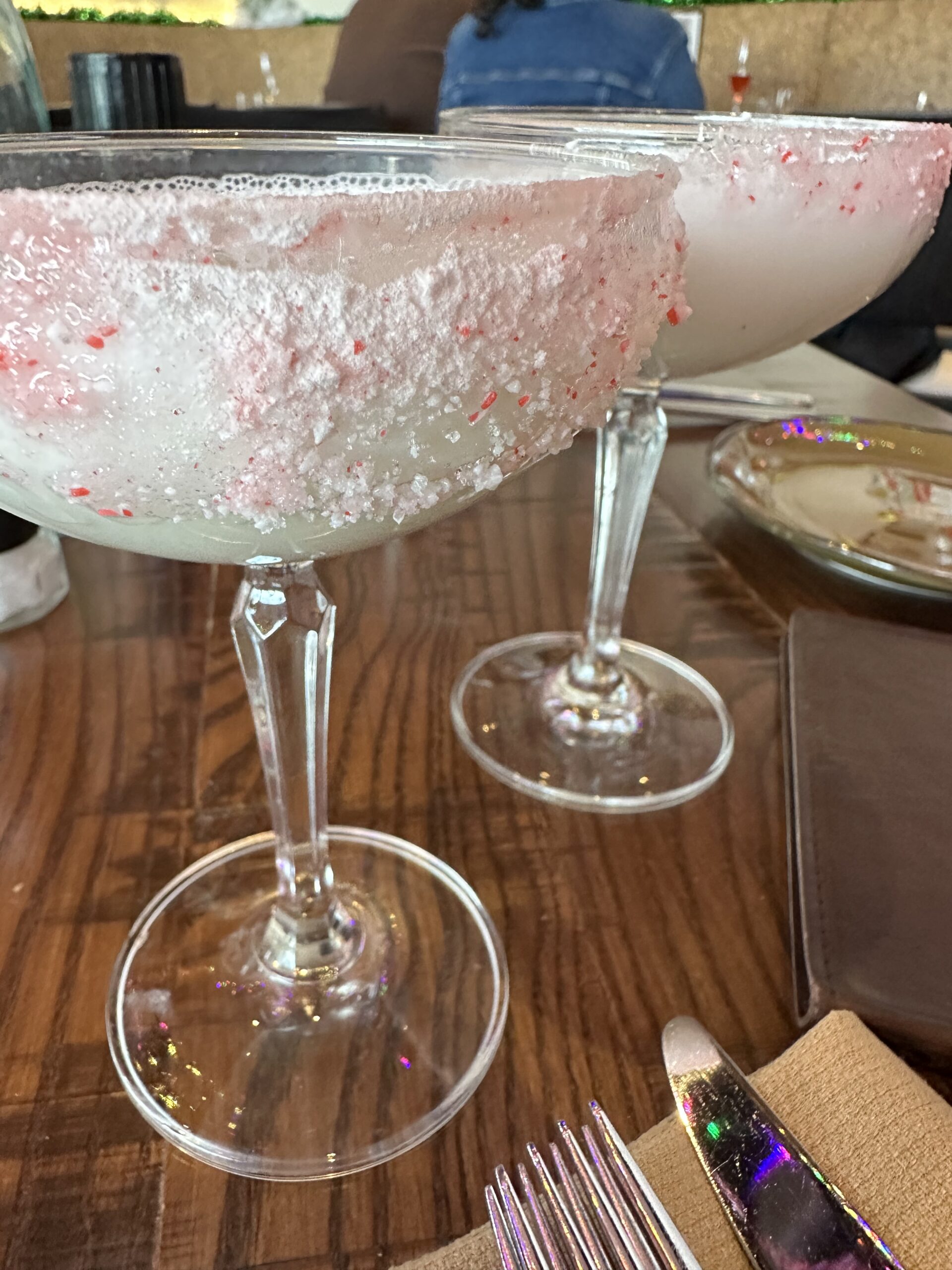 Peppermint Martini with Vodka Candy Cane Ice Cubes